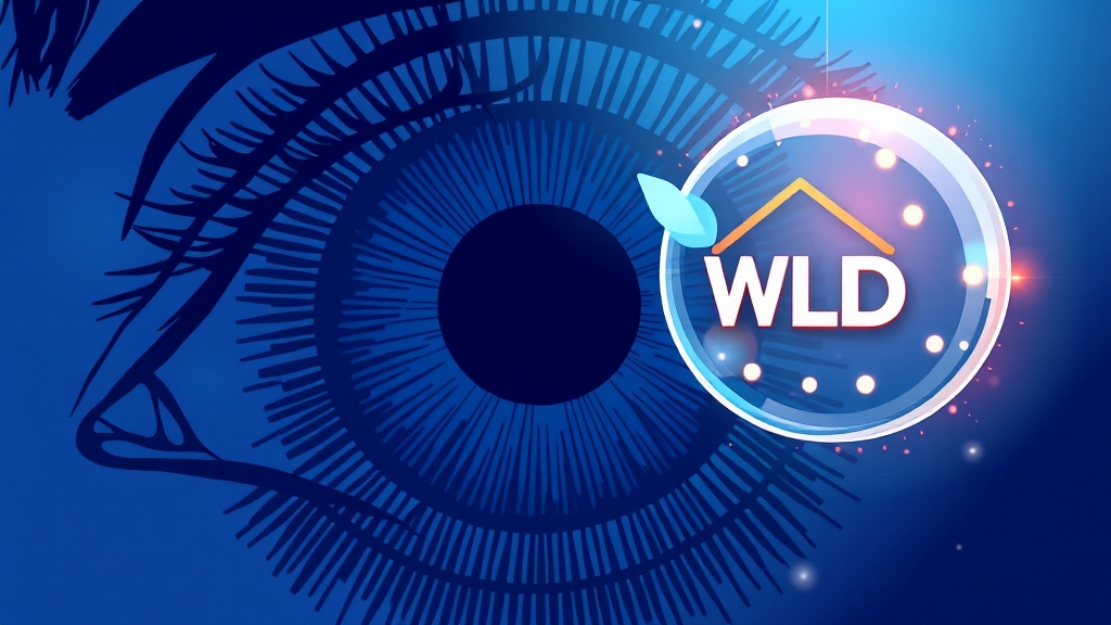 월드코인 기술: 홍채 인증과 개인정보 보호 (cartoon 스타일)