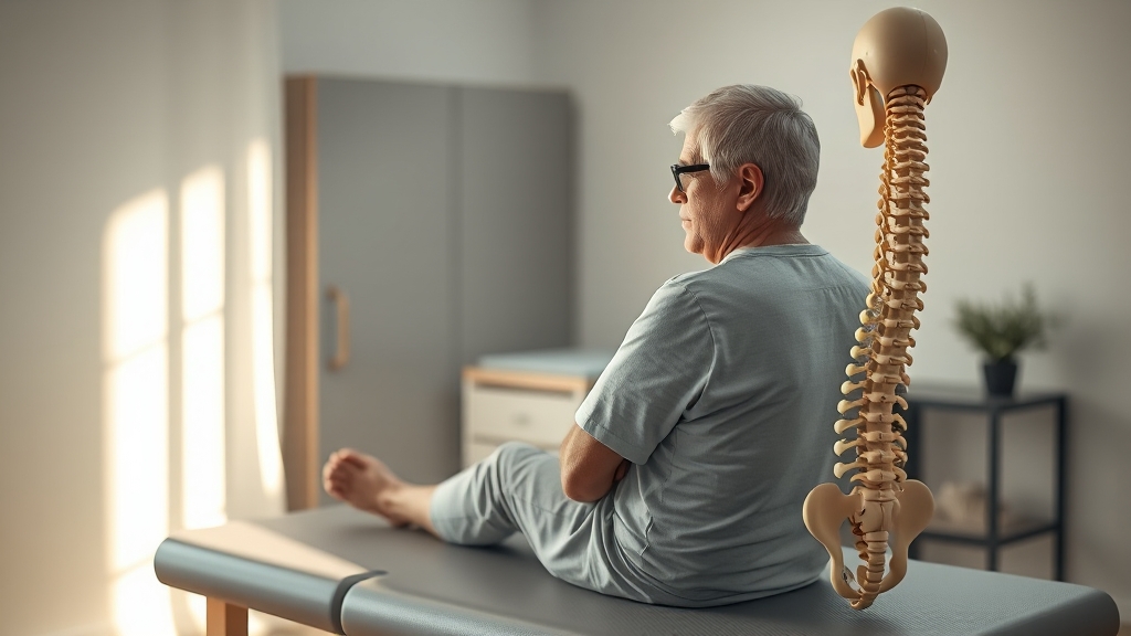 인공항문 수술 후 통증 관리 (realistic 스타일)