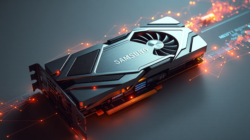 GDDR7 메모리 기술 핵심 (realistic 스타일)