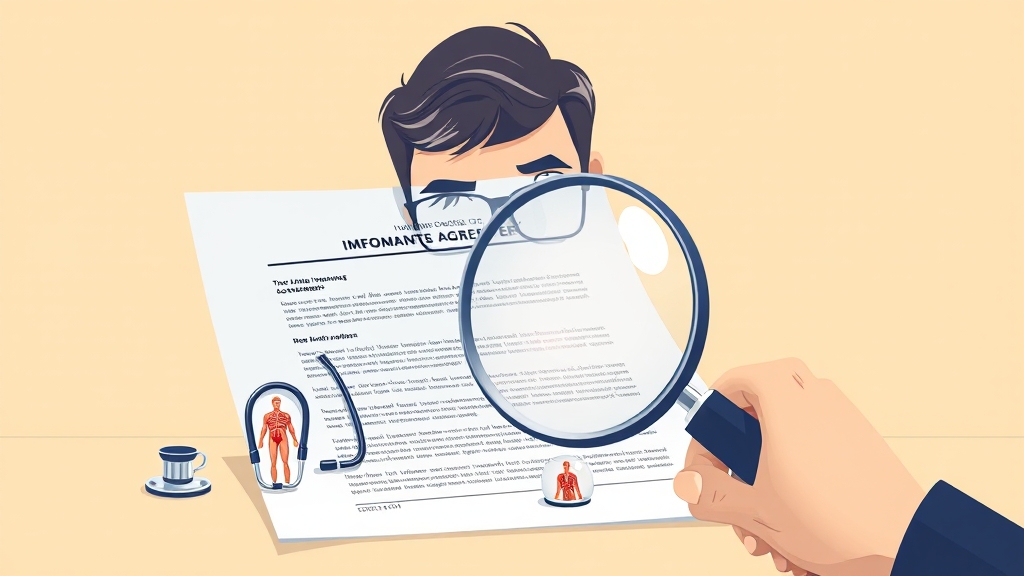 실손보험 보장 범위 및 확인 (illustration 스타일)