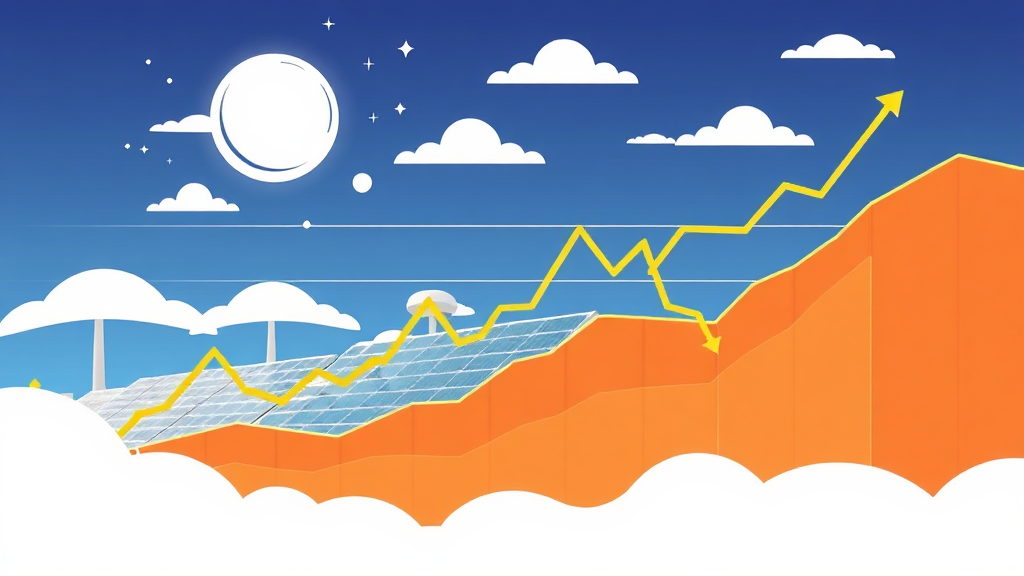 태양광 사업의 핵심: 폴리실리콘 가격 추이와 OCI홀딩스의 영향 (illustration 스타일)