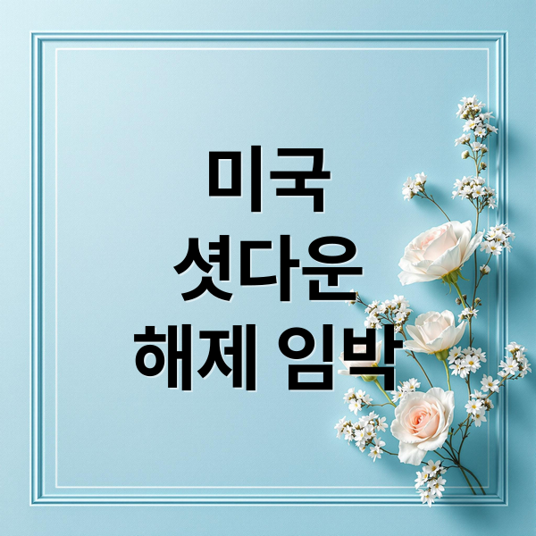 미국
셧다운
해제 임박 (미국 셧다운 해제 기대)