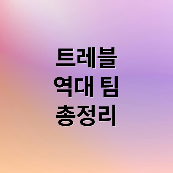 트레블
역대 팀
총정리 (유럽 축구 트레블)
