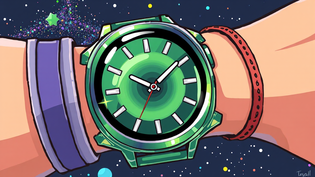 워치7 그린: 디자인 특징 (cartoon 스타일)