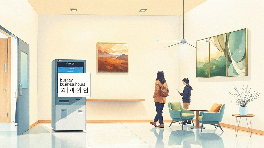 주민센터 업무시간 (watercolor 스타일)