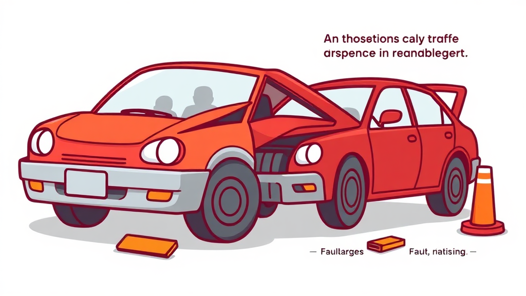 사고 발생 시, 보험료 할증과 과실비율의 모든 것 (cartoon 스타일)