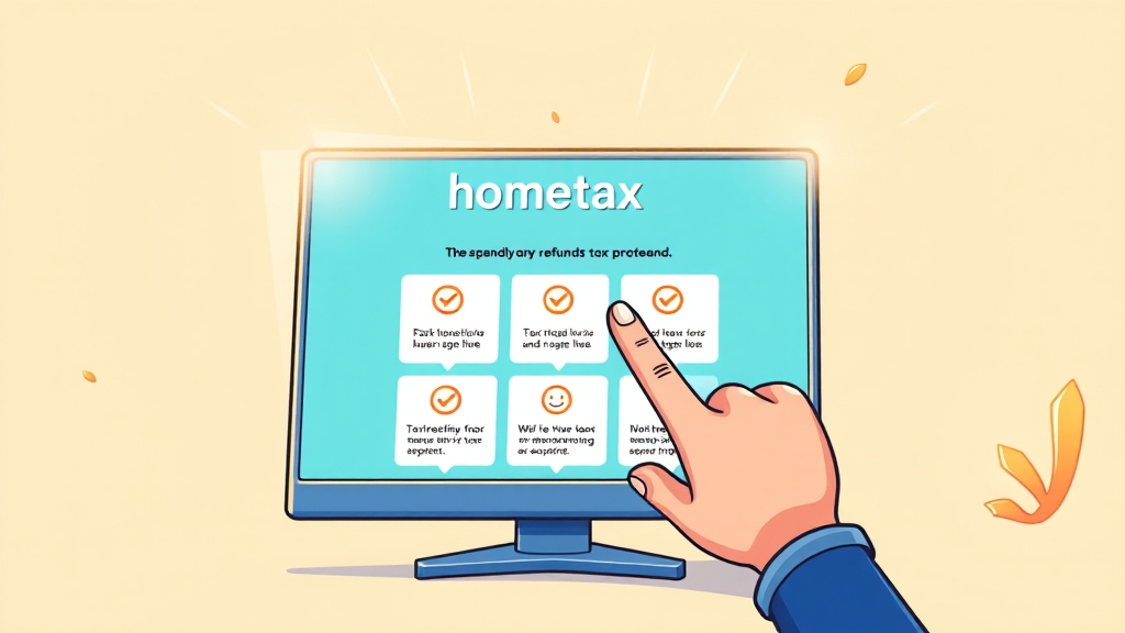 홈택스 신고, 단계별 따라하기 (cartoon 스타일)