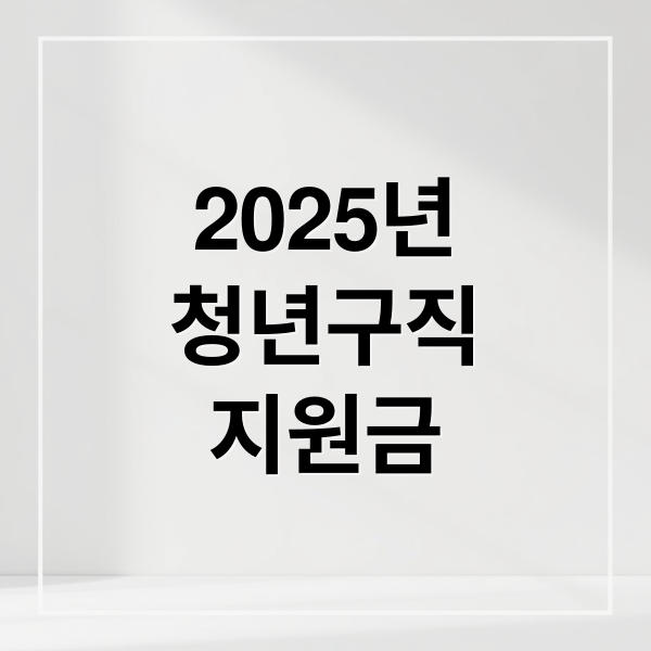 2025년
청년구직
지원금 (청년 구직활동 지원금)