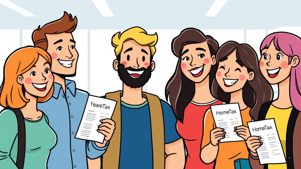 연말정산, 어떻게 신청할까? (cartoon 스타일)