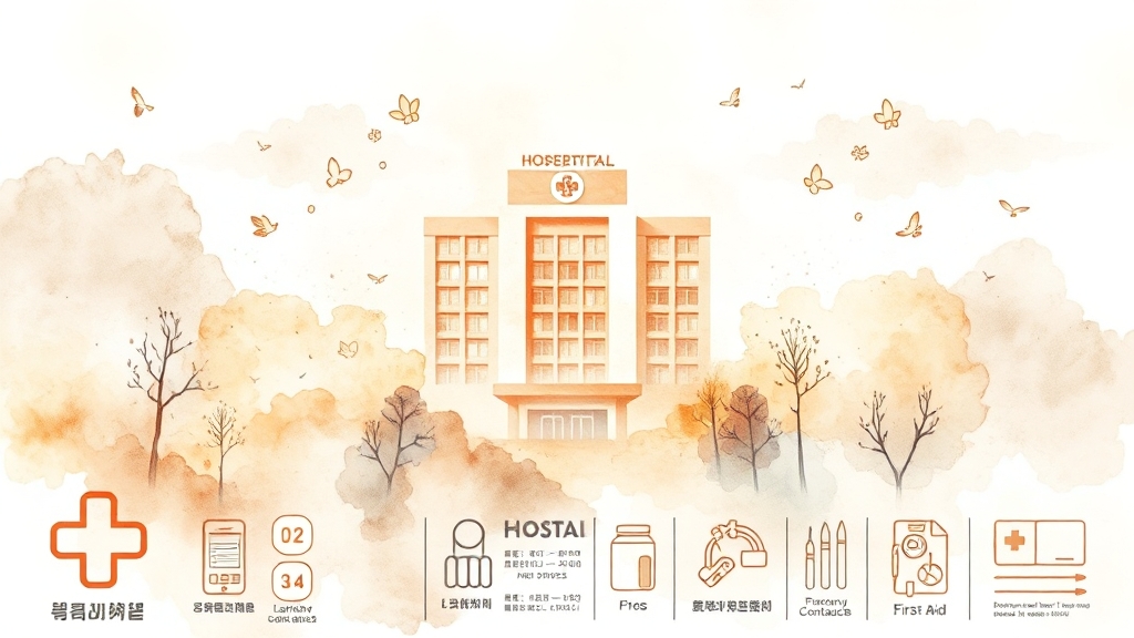 한국 의료 시스템 관련 유용한 정보 (watercolor 스타일)