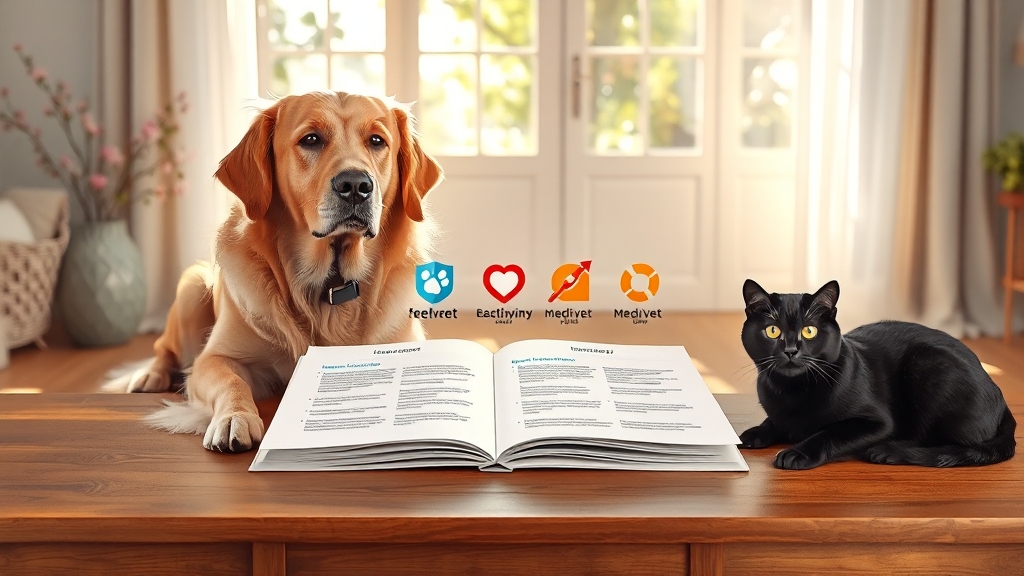 펫보험 상품 및 보험사 비교 (realistic 스타일)