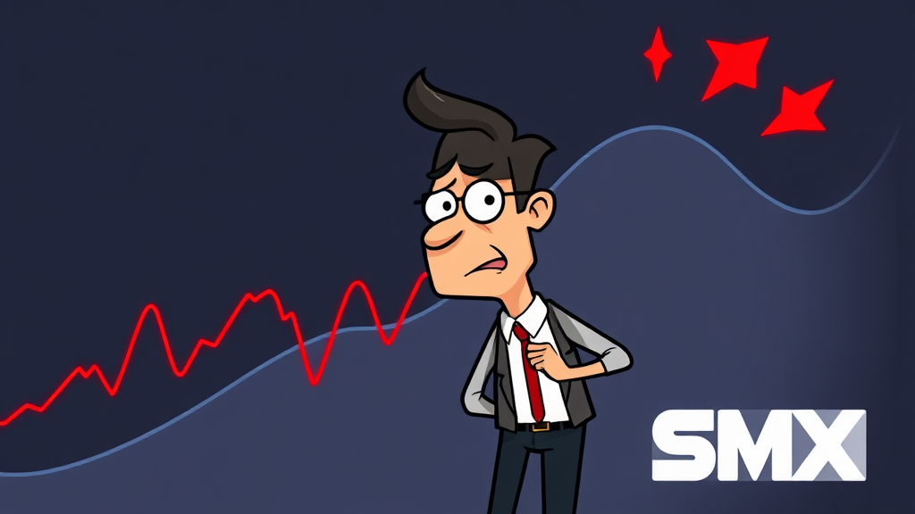 SMX 투자 시 고려해야 할 리스크 (cartoon 스타일)