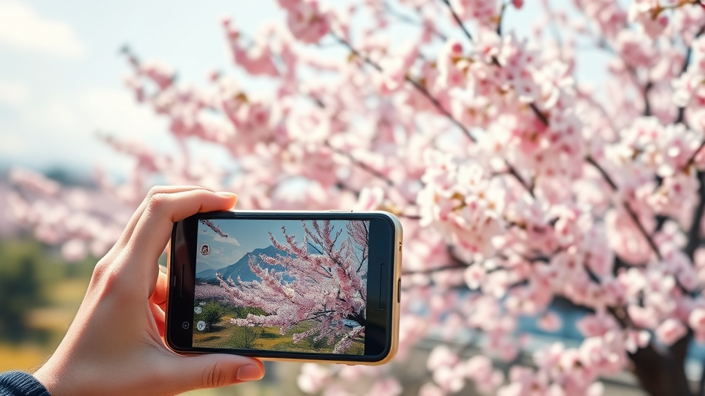 벚꽃 개화 시기 확인 방법 (realistic 스타일)