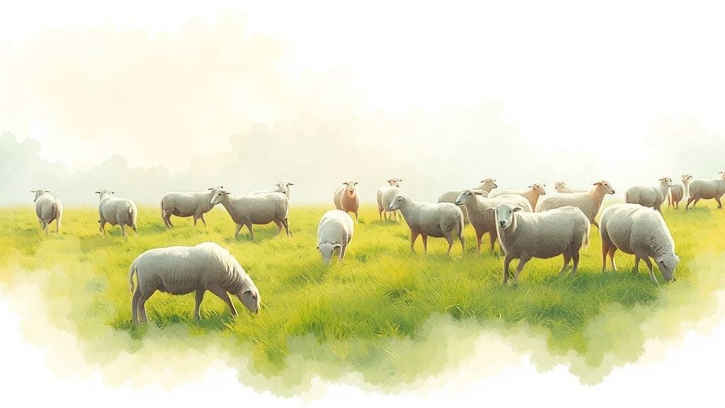 양 꿈 해몽: 꿈이 주는 메시지 (watercolor 스타일)