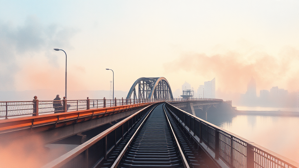 지역 문화와 역사를 담은 공간: 수인선 폐철교 쉼터 조성 사업 (watercolor 스타일)