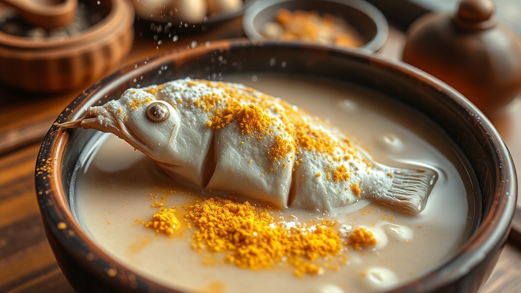 황태 분말의 매력 (realistic 스타일)