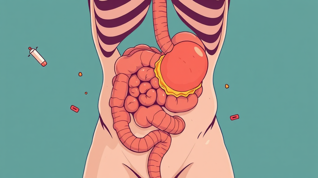 맹장염, 왜 생길까? (illustration 스타일)