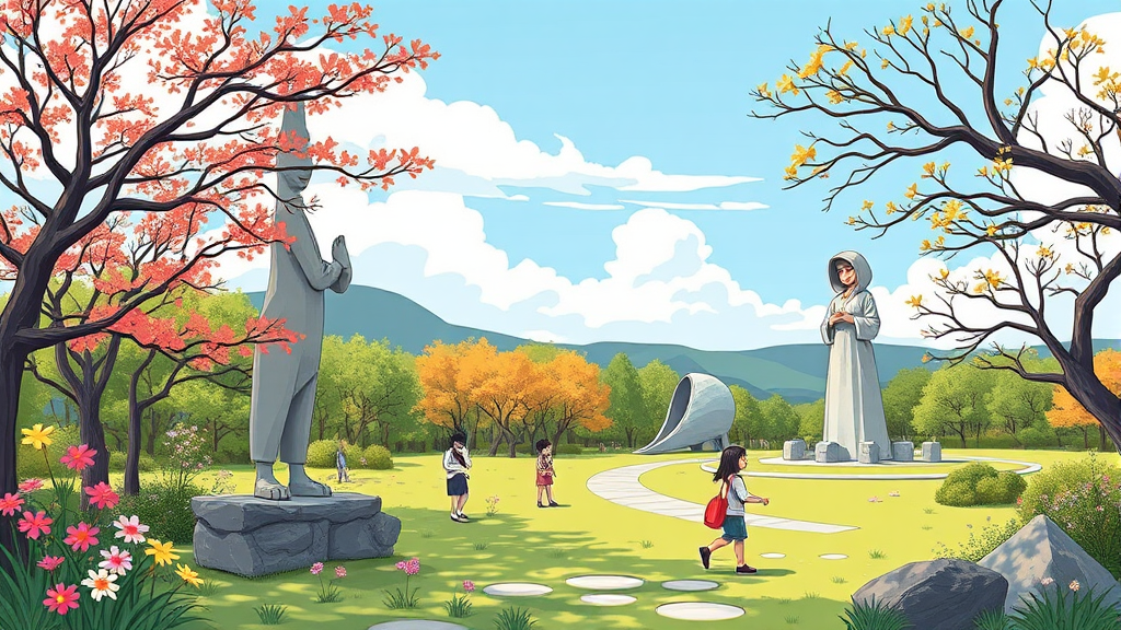 디스커버리 파크: 신나는 놀이와 다채로운 즐길 거리 (illustration 스타일)