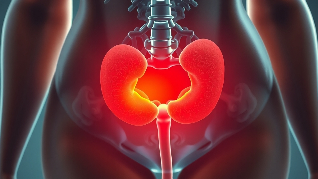 방광염 발생 원인 (realistic 스타일)