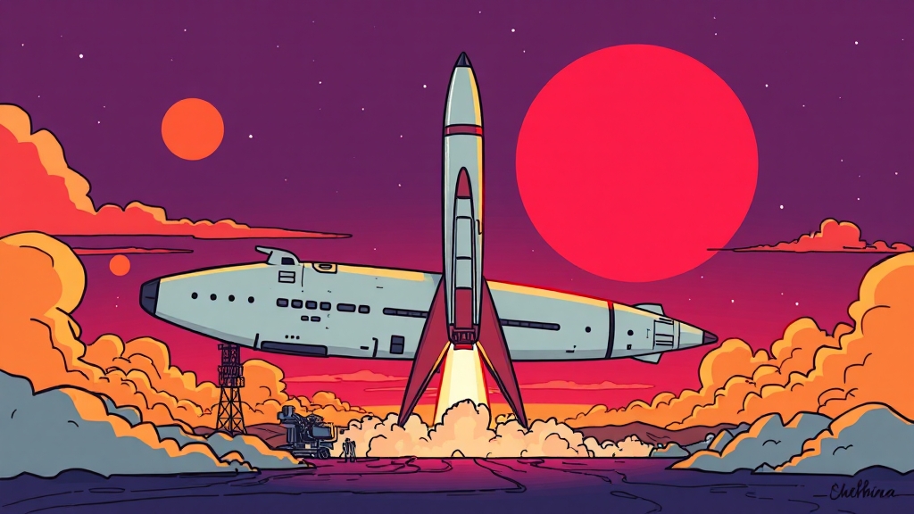 스타십 발사 연기 및 향후 계획 (cartoon 스타일)