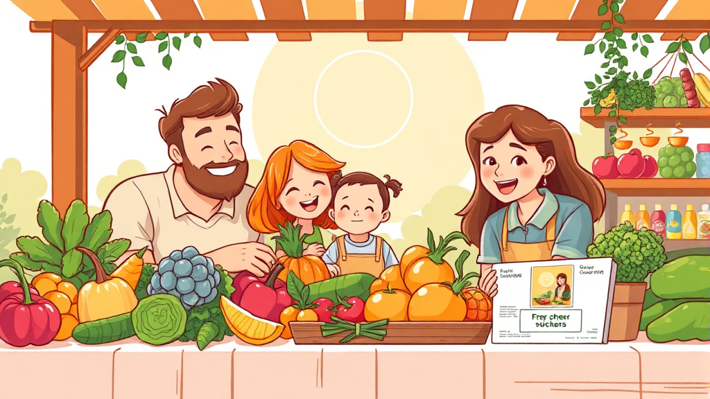 식품바우처, 더 나은 삶 (illustration 스타일)