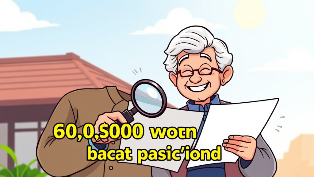 기초연금 수급 자격 조건 (cartoon 스타일)