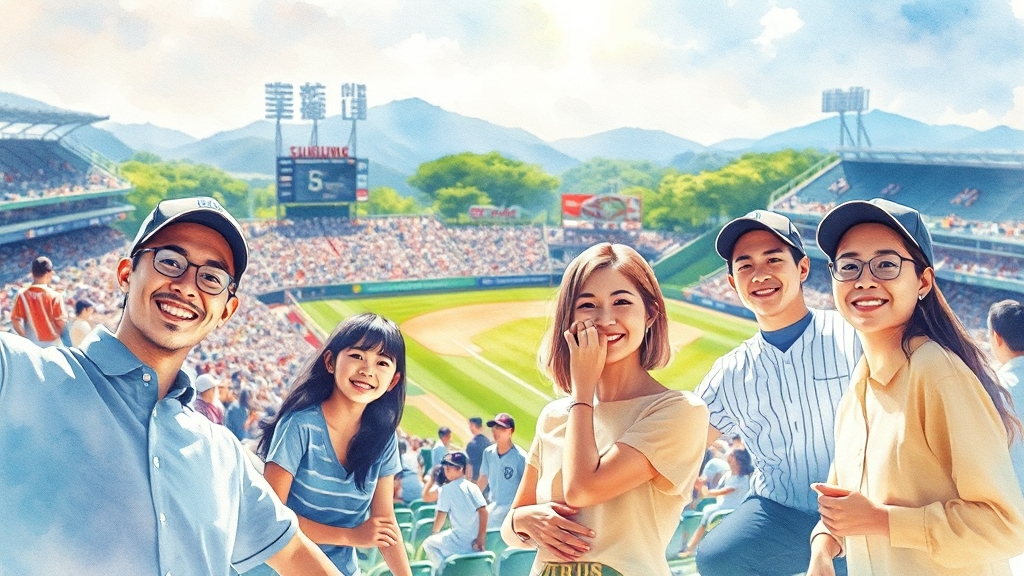야구장 할인, 놓치지 마세요! (watercolor 스타일)
