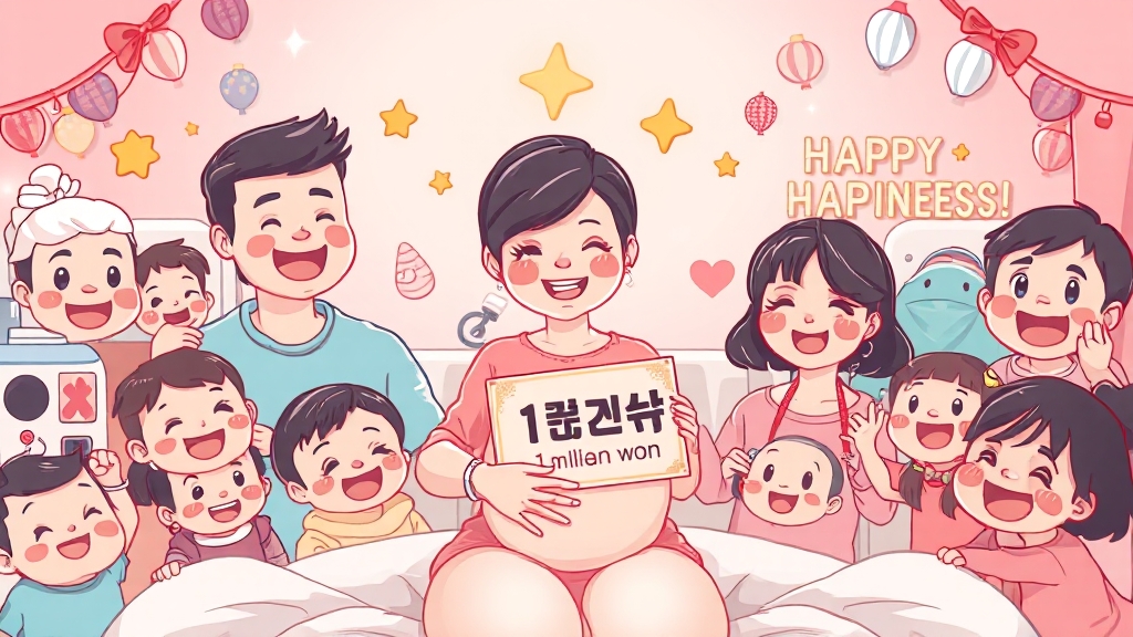 국민행복카드 & 지원금, 여기서 확인! (cartoon 스타일)