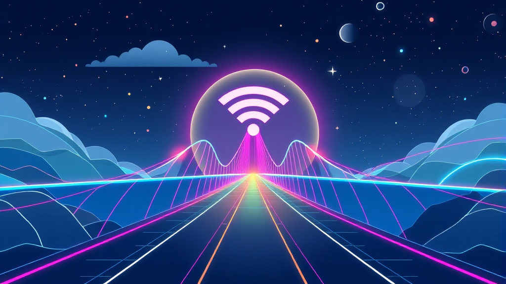 Wi-Fi 7, 차세대 기술을 만나다! (illustration 스타일)