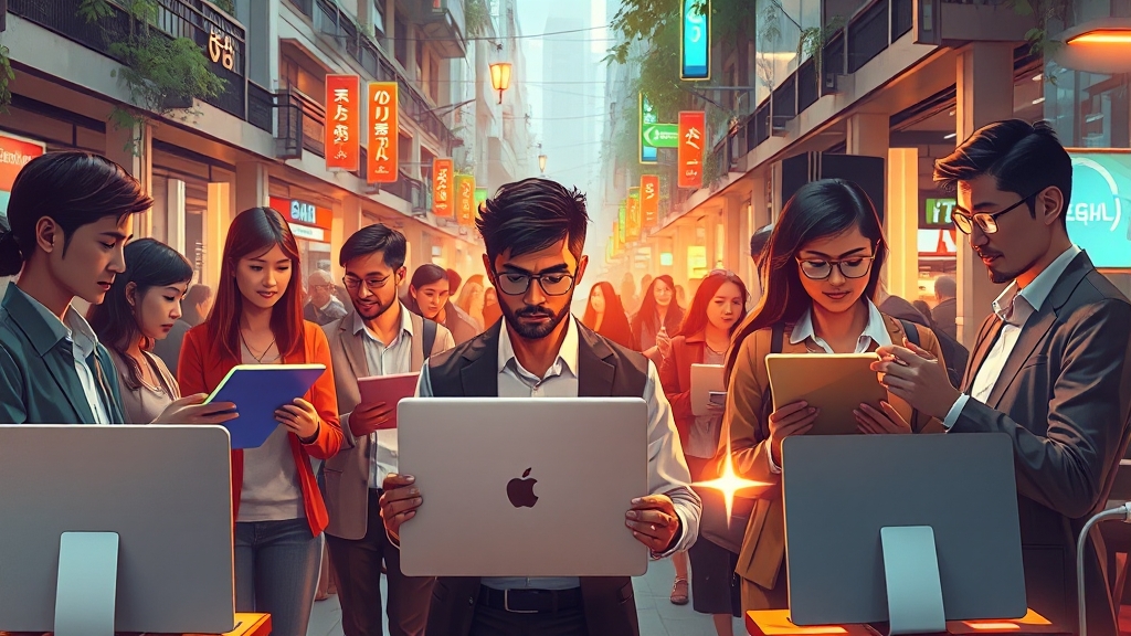 신청 방법: 온라인 vs 오프라인 (illustration 스타일)