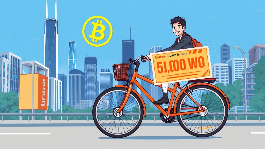 빗썸 콜라보 이벤트 핵심 (cartoon 스타일)