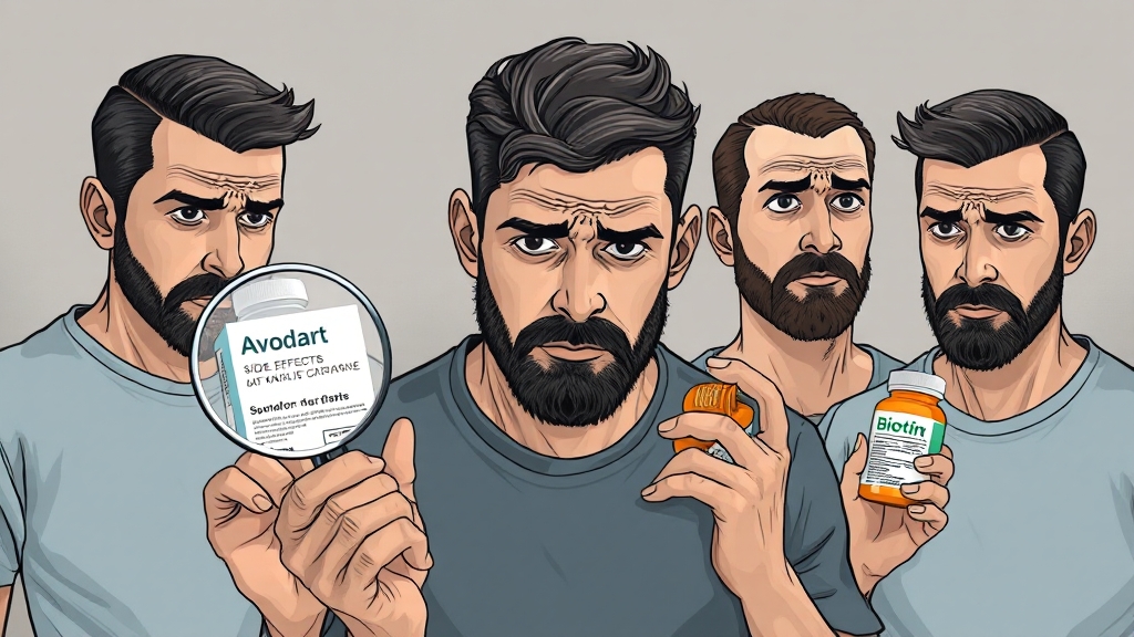 아보다트 탈모 치료 효과 부작용 완벽 가이드 (2025최신) 5 아보다트 주요 부작용 & 대처법 (illustration 스타일)