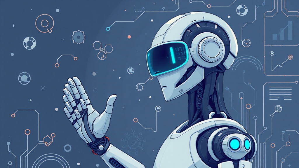 로봇 미래 전망 (illustration 스타일)