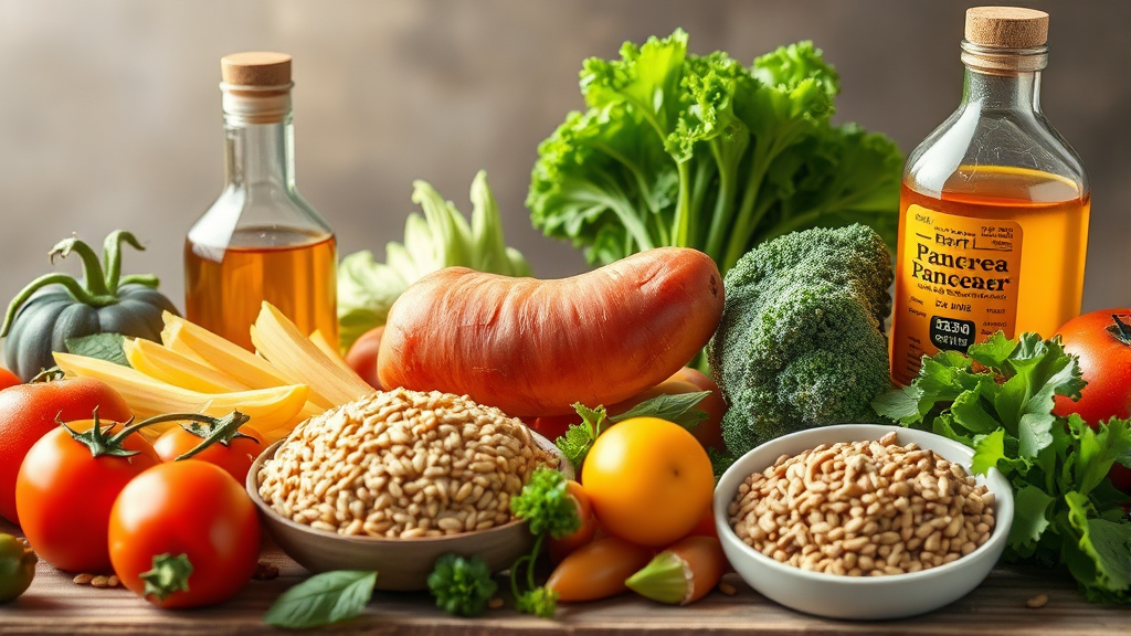 당화혈색소 낮추는 음식 선택 전략과 췌장 보호 효과 (realistic 스타일)