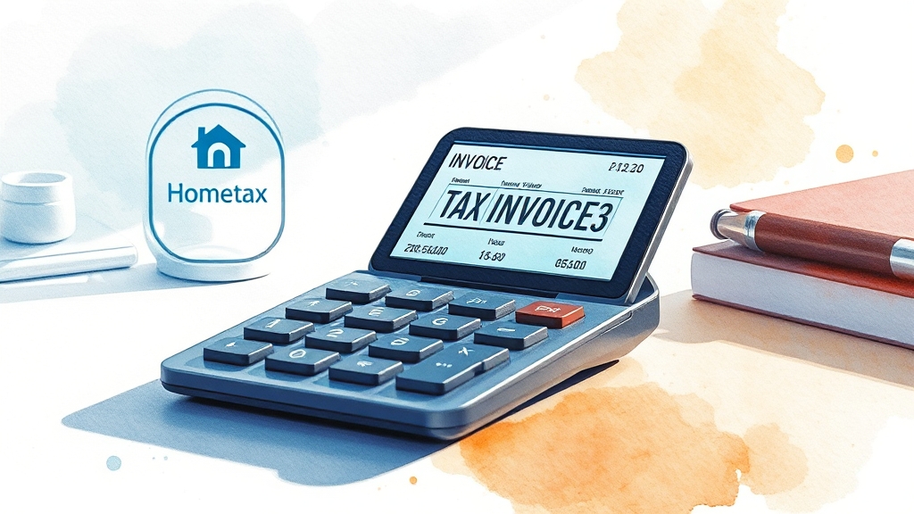 전자세금계산서란? (watercolor 스타일)