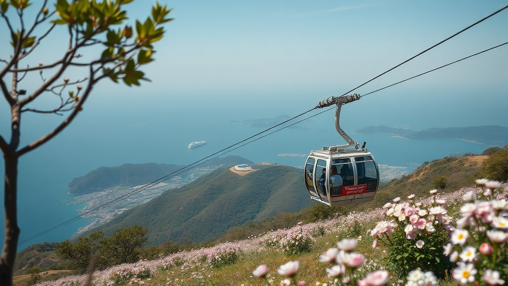 통영 & 거제: 아름다운 해안 절경과 다채로운 즐길 거리 (realistic 스타일)