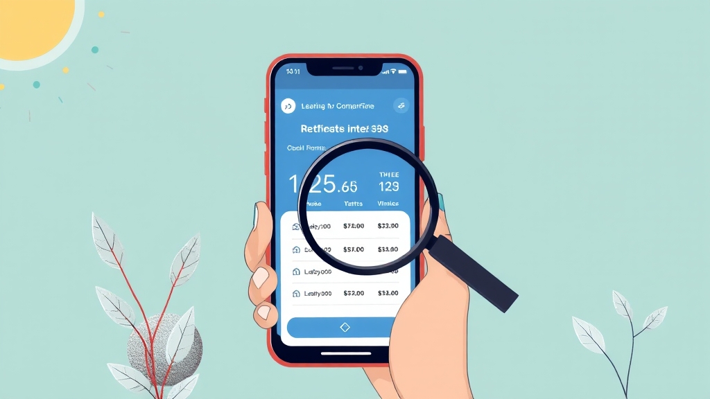 대출 금리 비교, 똑똑하게! (illustration 스타일)