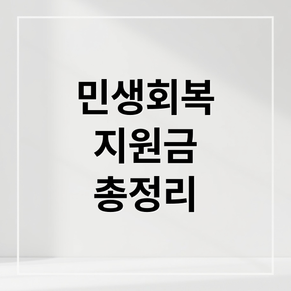 민생회복
지원금
총정리 (2차 민생회복지원금)