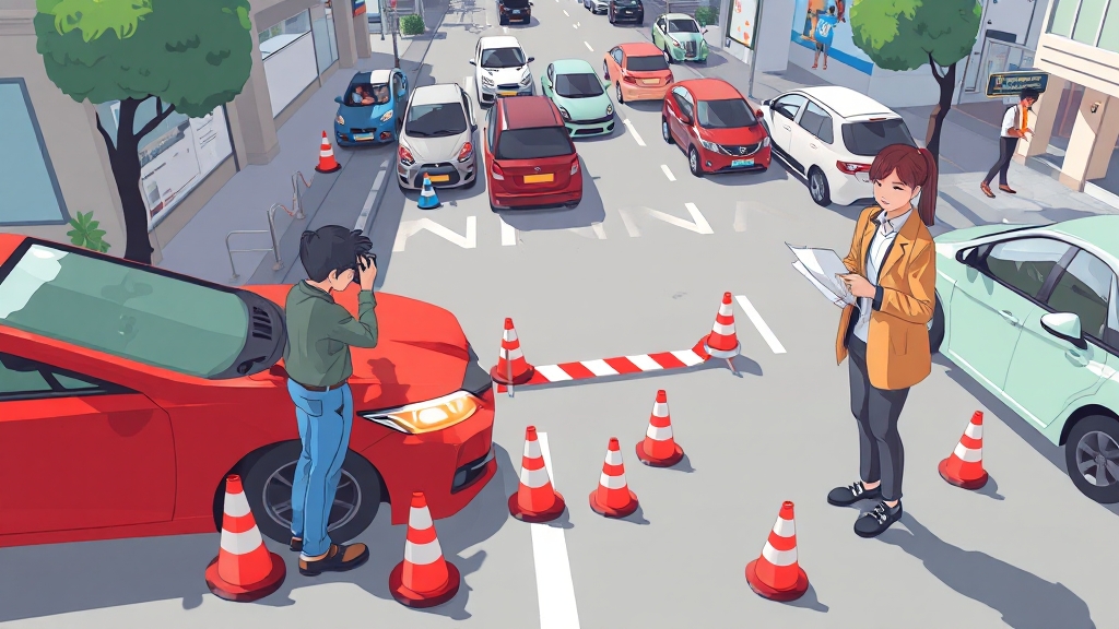 100% 과실 사고 예방 및 대응 요령 (cartoon 스타일)