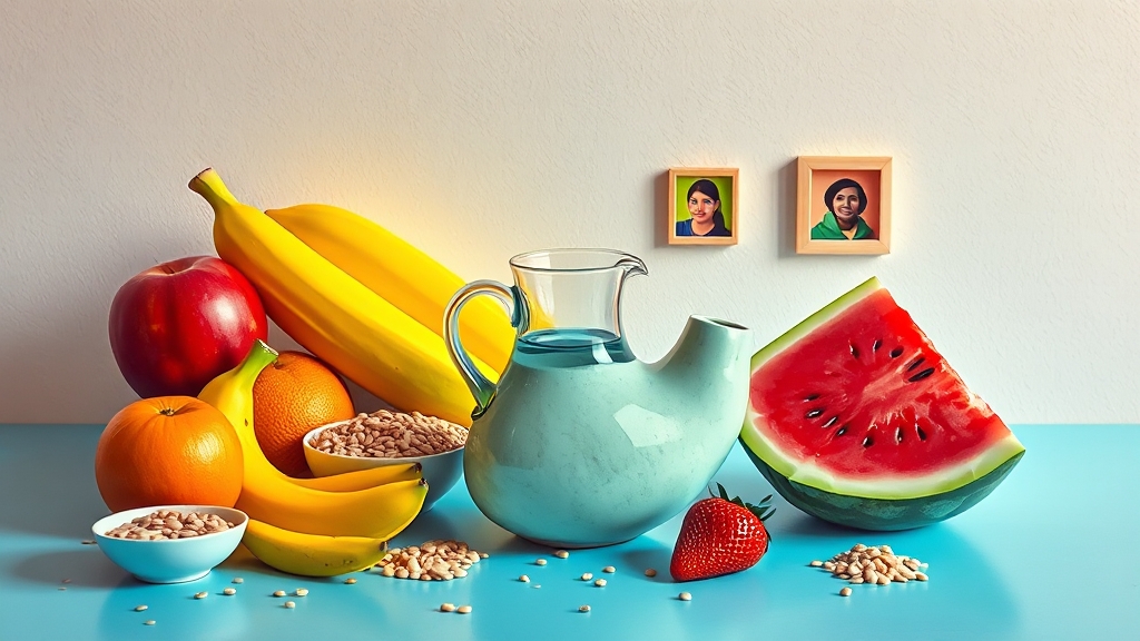 공복에 좋은 음식: 종류별 효능 (popart 스타일)