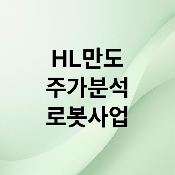 HL만도
주가분석
로봇사업 (HL만도 주가 전망 25.12.05)