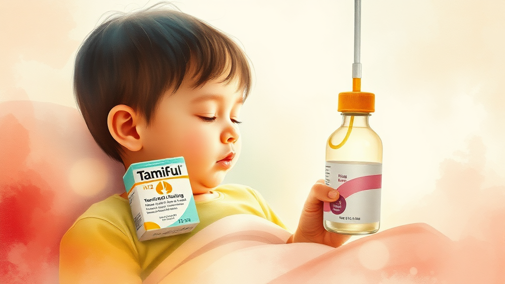 A형 독감 치료 방법 (watercolor 스타일)