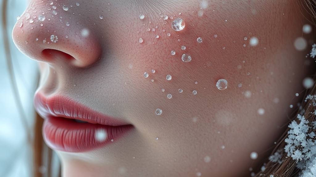 겨울 쿨톤 피부 관리법 (realistic 스타일)