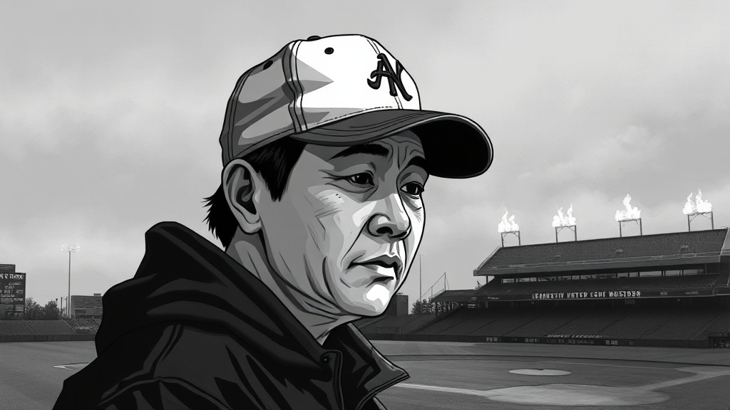 김성근 감독 고뇌, 건강 문제 (illustration 스타일)