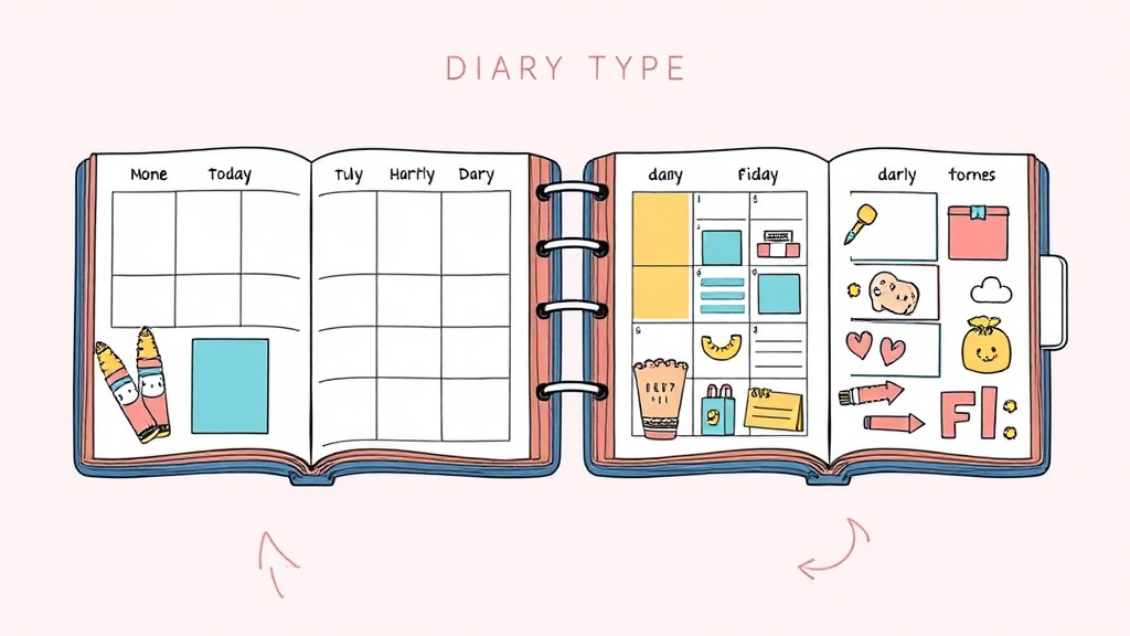 다이어리 상세 구성 분석 (illustration 스타일)