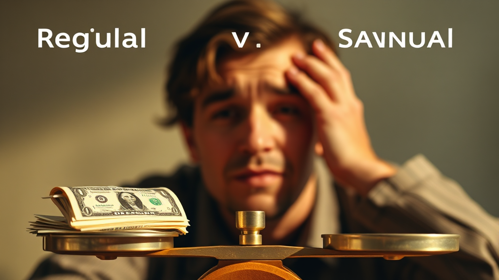 정기 vs 반기, 어떤 게 유리할까? (realistic 스타일)