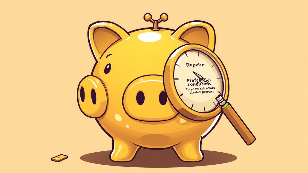 고금리 적금 선택 시 고려사항 (illustration 스타일)