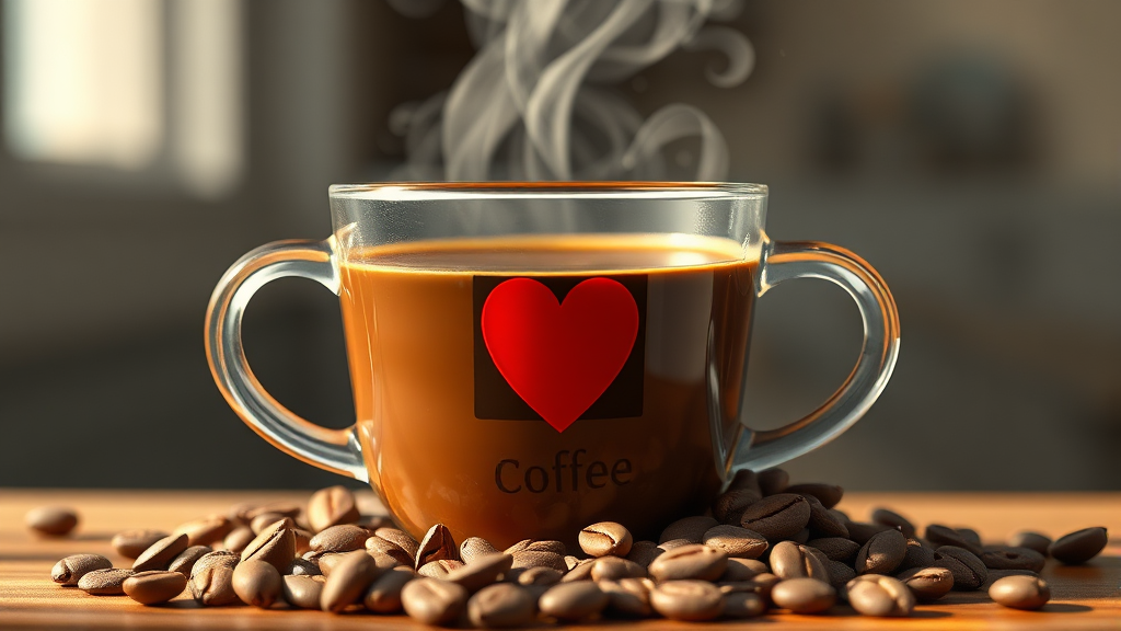 믹스커피와 심혈관 건강: 고지혈증, 혈압 상승의 위험 (realistic 스타일)