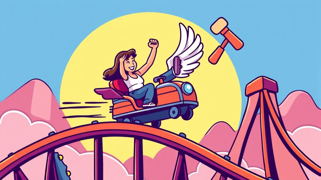 주가 급등락, 왜? (cartoon 스타일)