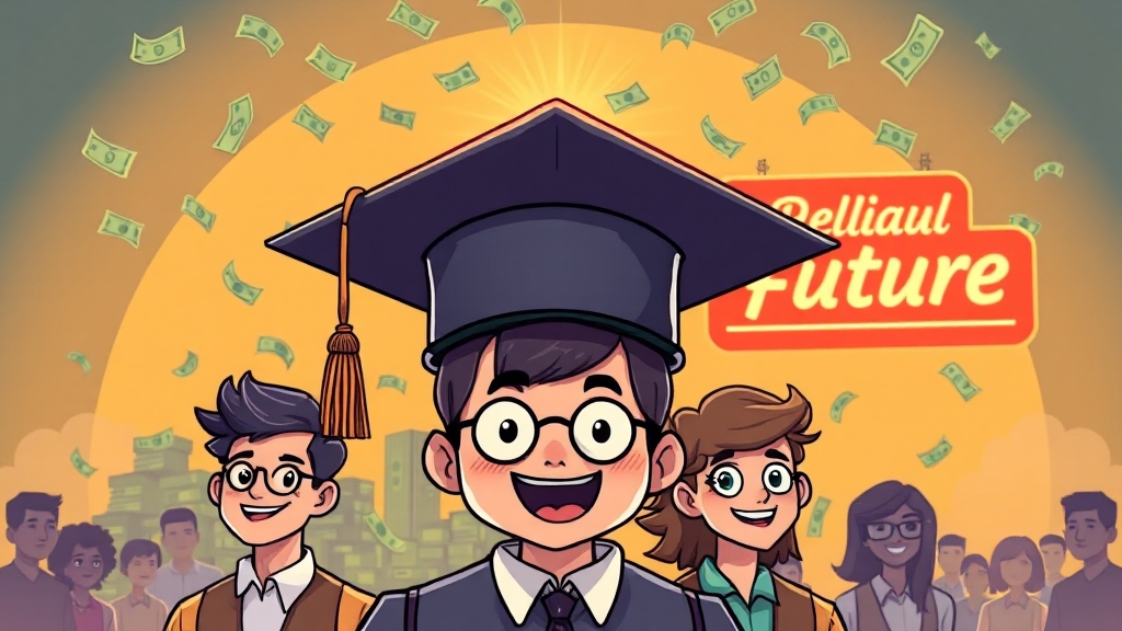 장학금 유형 및 지원 금액 (cartoon 스타일)